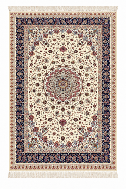 Imperial Tabriz Medallion Wool & Silk Carpet Carpet 200x300 cm