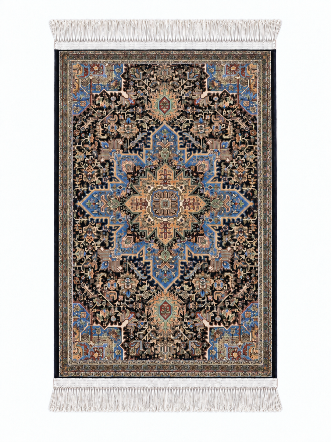 Persian Royal Heriz Silk Carpet 60x90cm