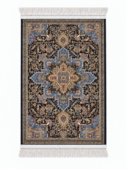 Persian Royal Heriz Silk Carpet 60x90cm
