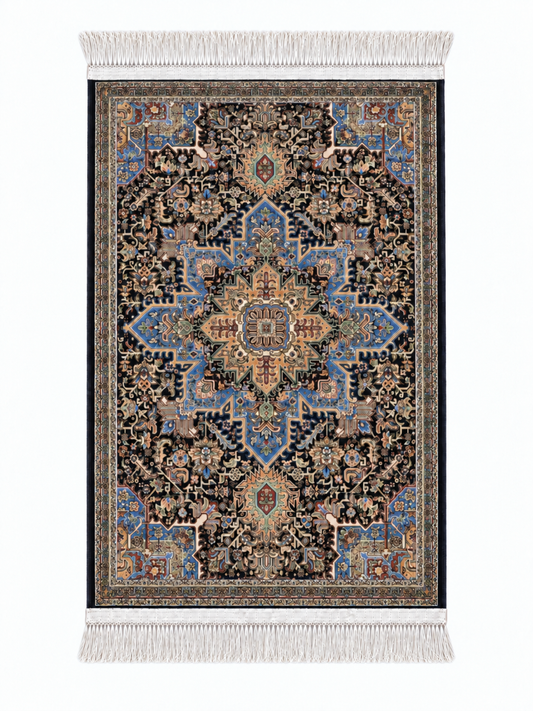 Persian Royal Heriz Silk Carpet 60x90cm