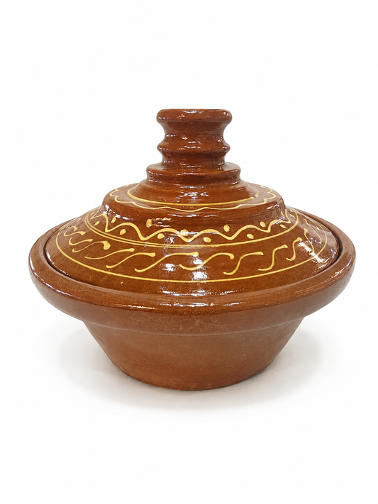 Hand-Painted Moroccan Clay Tajine (Ds02)