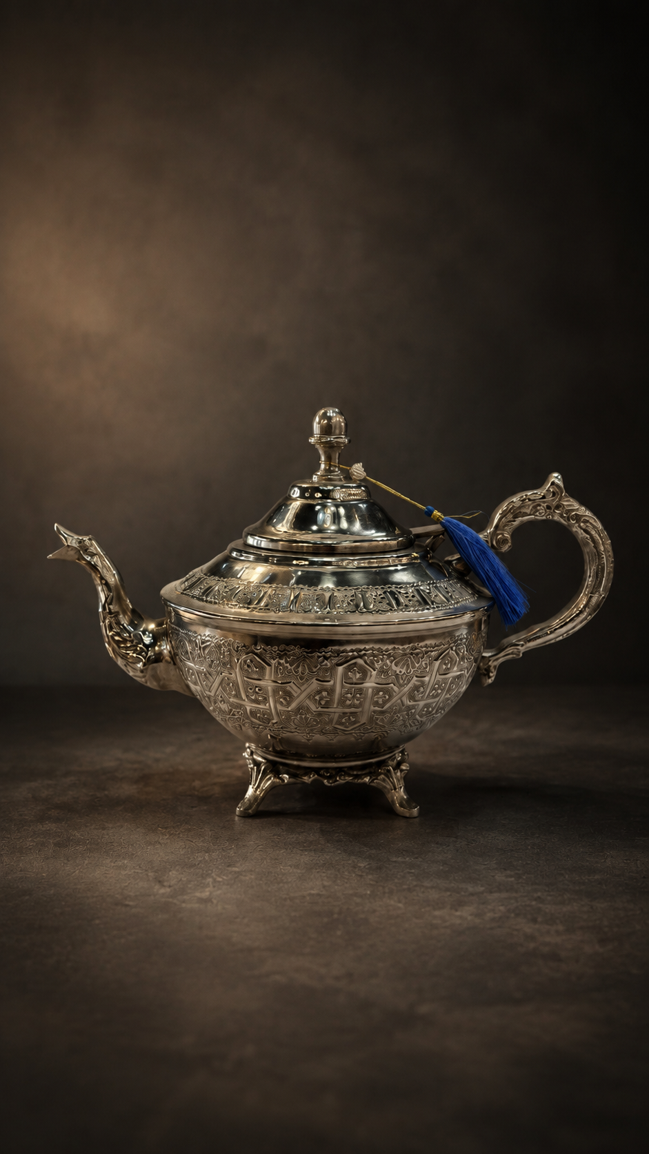 Moroccan Heritage Hand-Engraved Teapot - M103