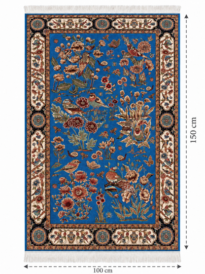 Azure Garden Persian Silk  Carpet 100x150 cm