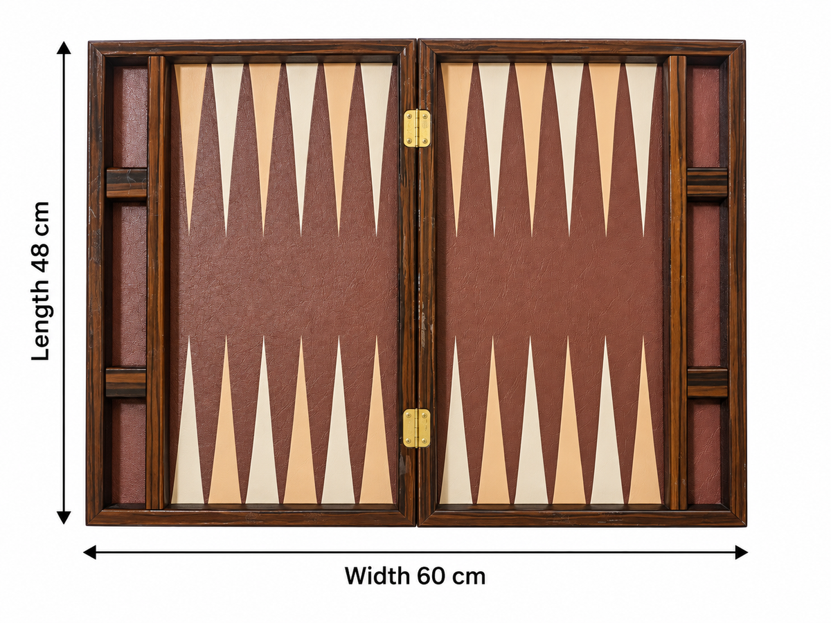 Ottoman Leather Backgammon Set