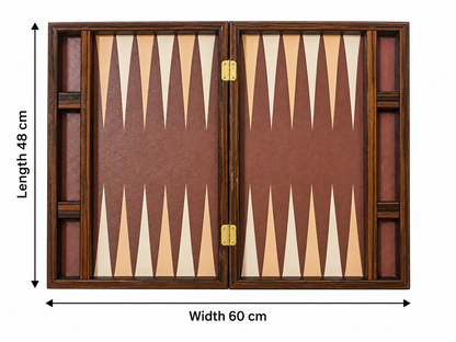 Ottoman Leather Backgammon Set