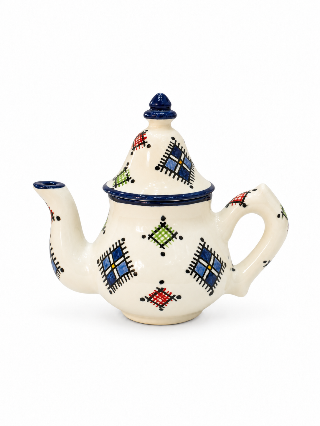 Handcrafted Moroccan Atlas Ceramic Teapot - N1 M28(Ds03)