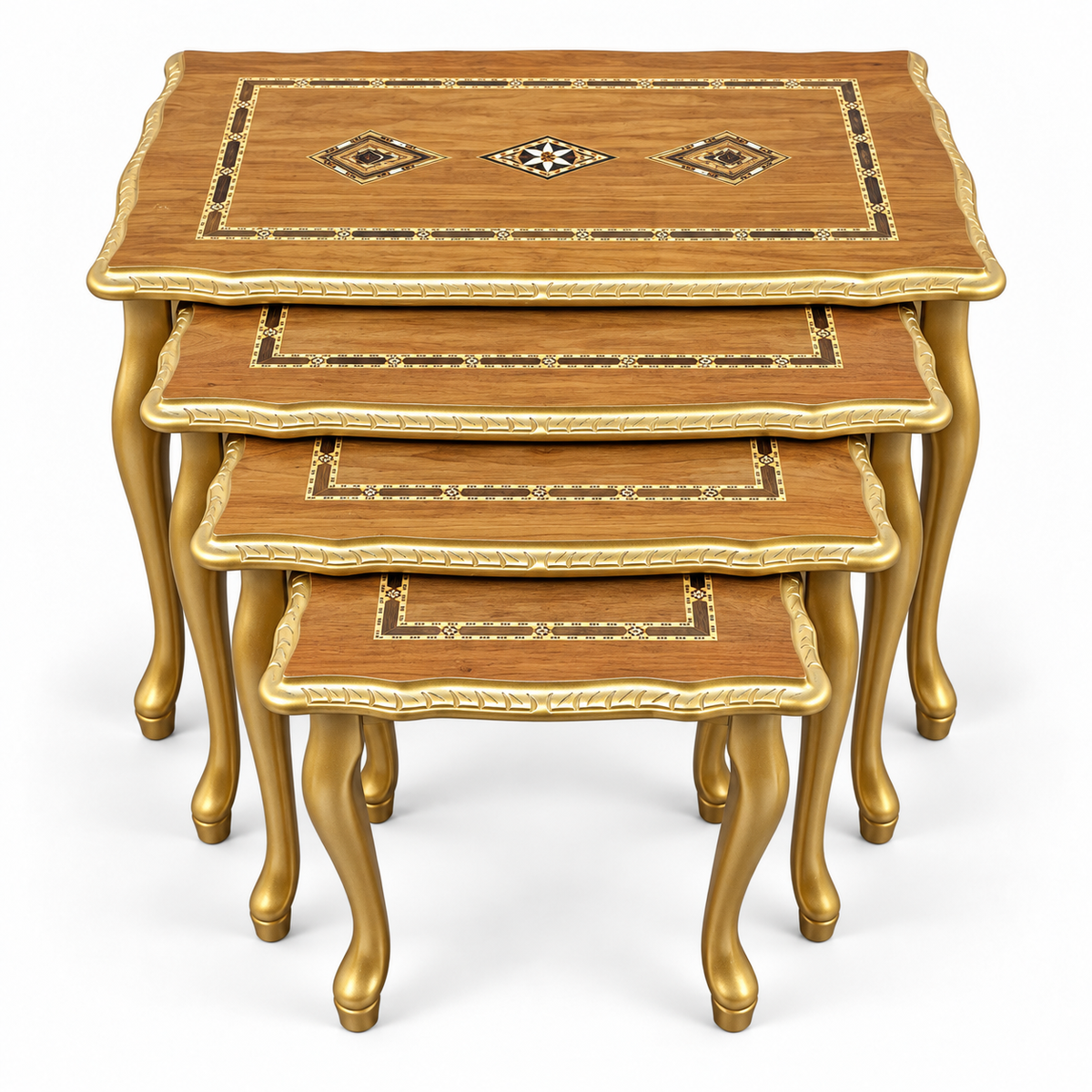 Ottoman Heritage Mosaic Nesting Table Set 4in1