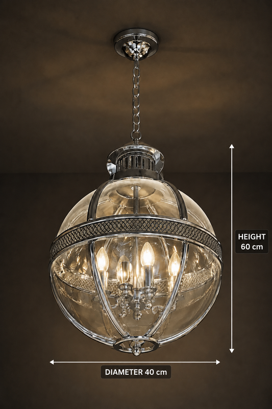 Ottoman Crystal Globe Pendant Lamp
