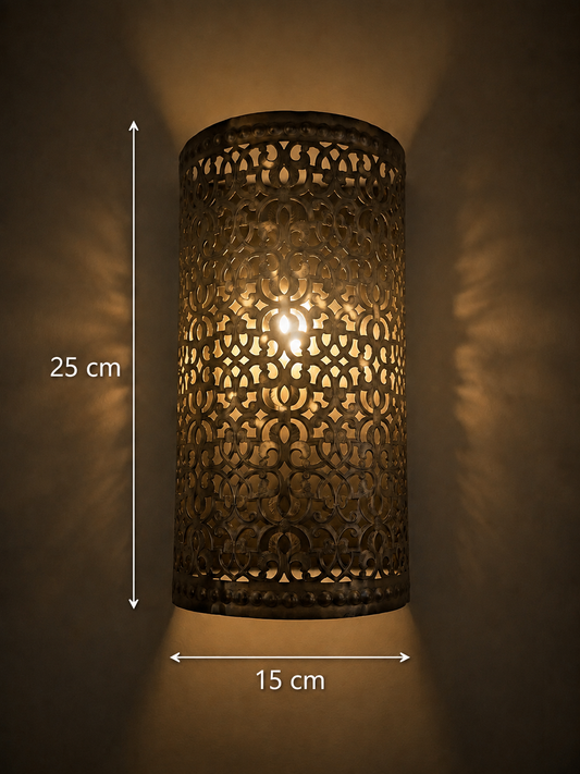 Ottoman Noor Antique Brass Wall Lamp