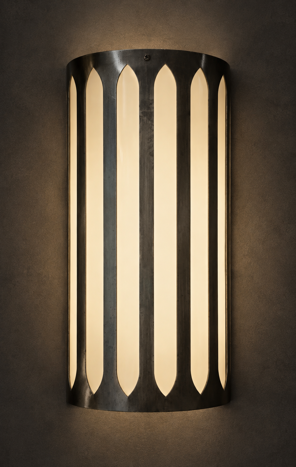 Arched Glow Brass Wall Light