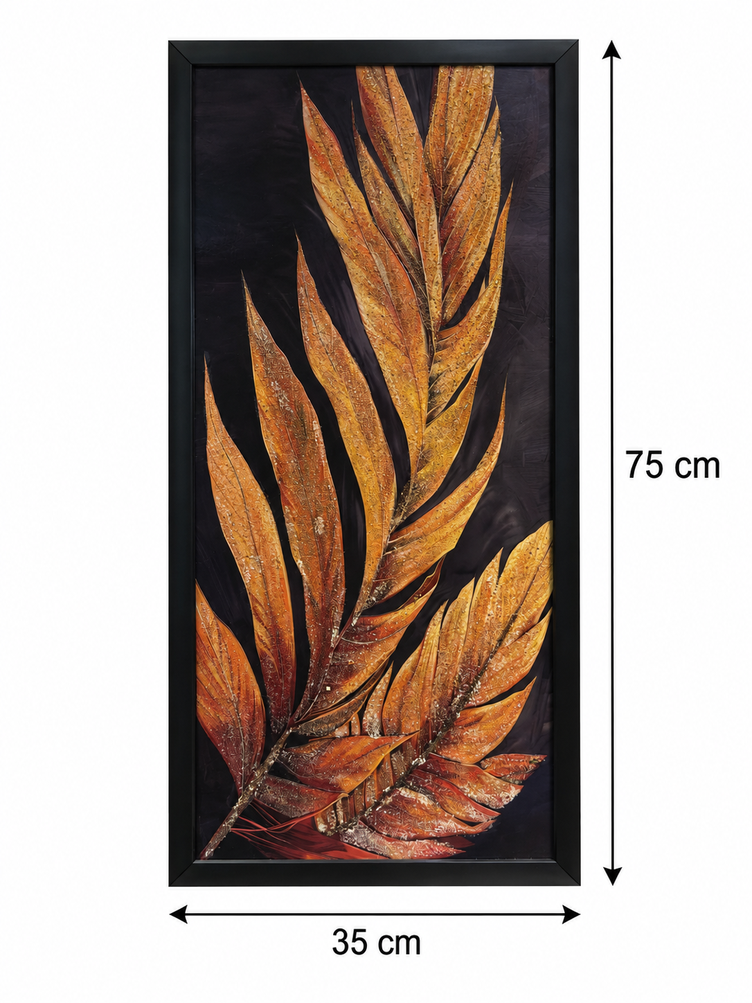 Golden Tropical Elegance 3-in-1 Wall Art Frame
