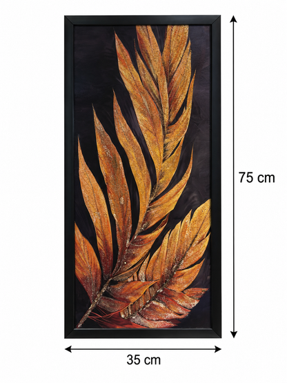 Golden Tropical Elegance 3-in-1 Wall Art Frame
