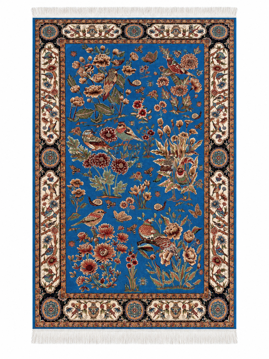 Azure Garden Persian Silk  Carpet 100x150 cm