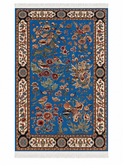 Azure Garden Persian Silk  Carpet 100x150 cm
