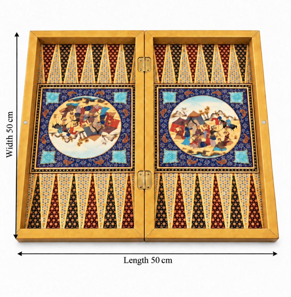 Turkish Ottoman Heritage 2-in-1 Chessboard & Backgammon Set