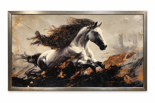 Majestic Spirit Horse Decorative Wall Art Frame (75x125cm)