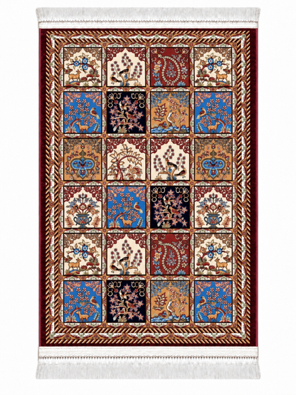 Persian Heritage Garden Silk Carpet 100x150cm