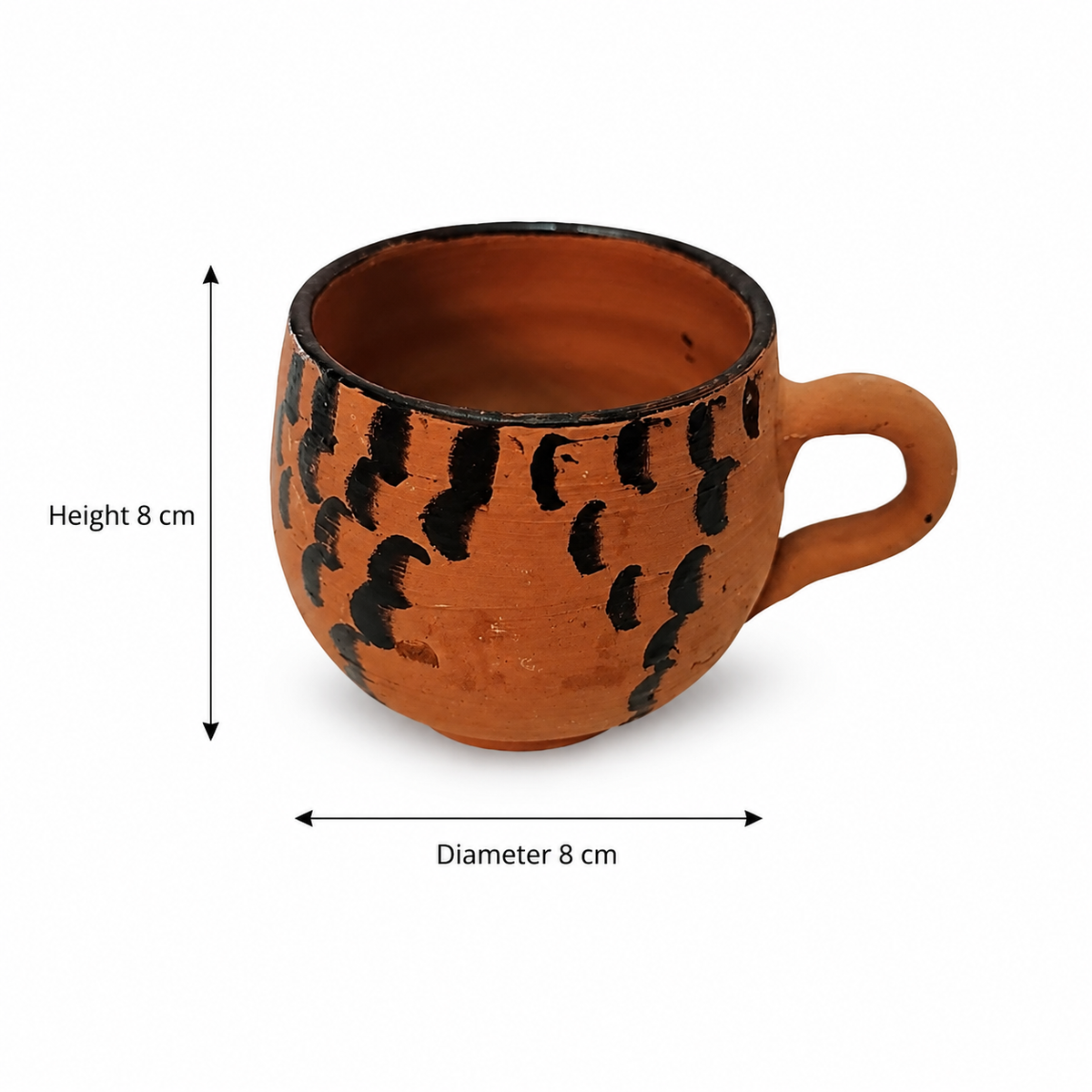 Handcrafted Moroccan Clay Water Jar & Cup Set