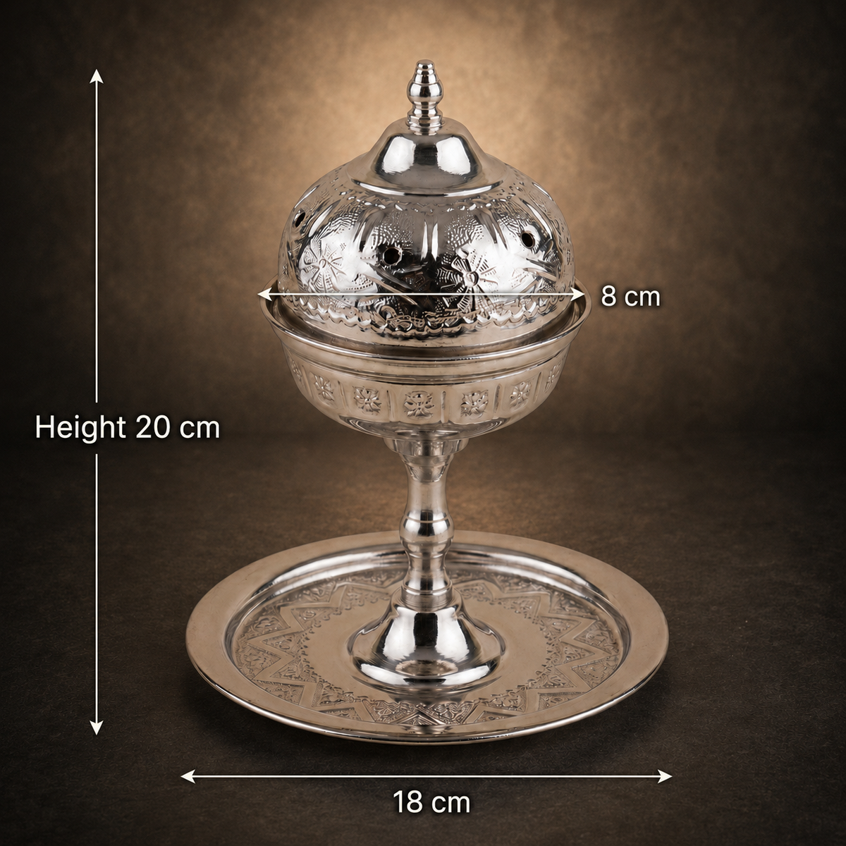 Marrakech Floral Silver Mabkhara - XSmall