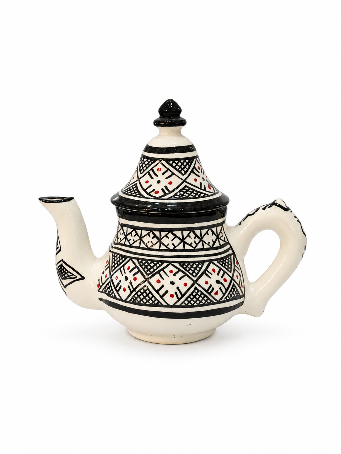 Handcrafted Moroccan Atlas Ceramic Teapot - N1 M28 (Ds01)