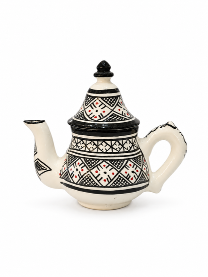 Handcrafted Moroccan Atlas Ceramic Teapot - N1 M28 (Ds01)