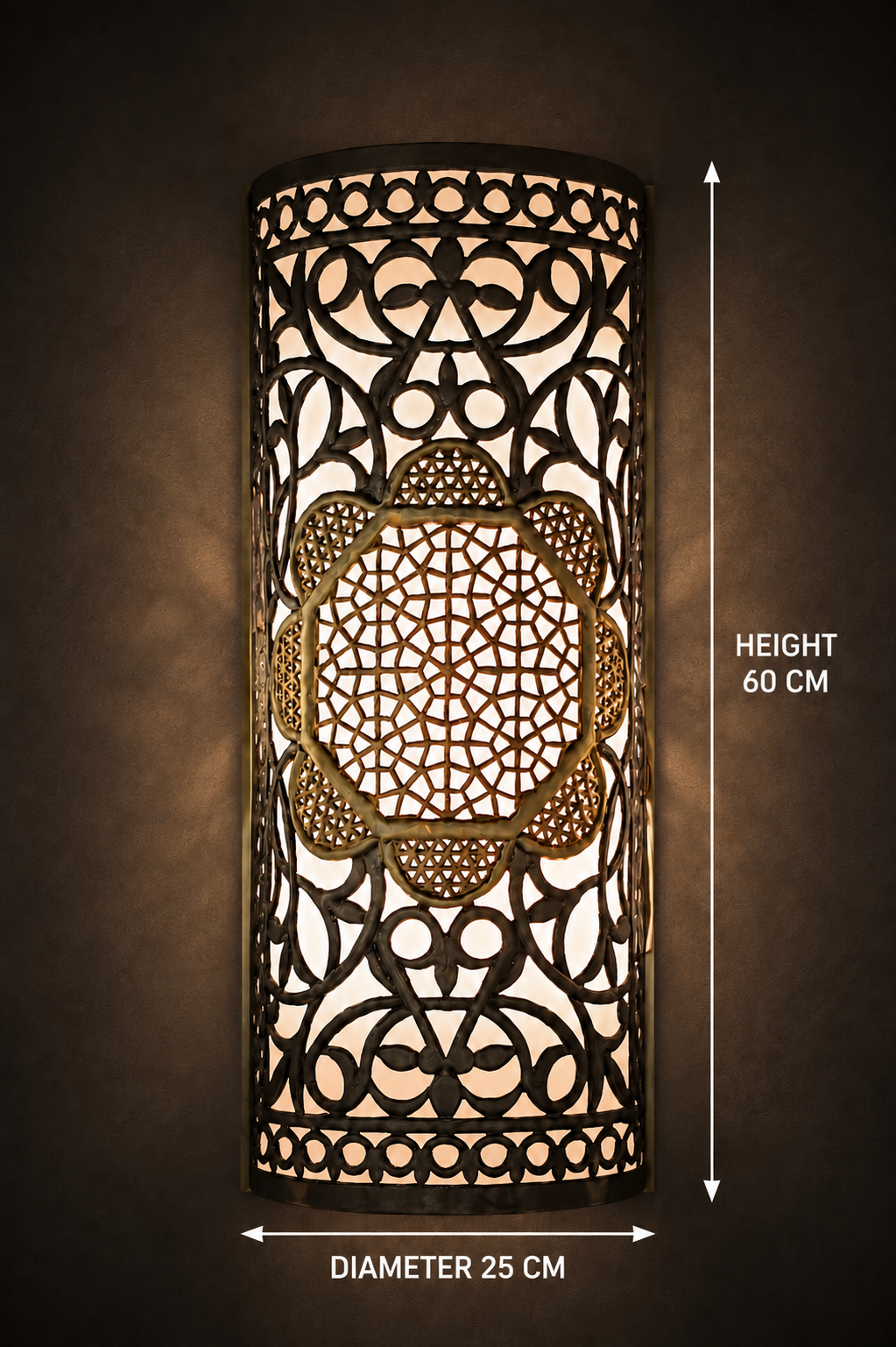 Bursa Rosette Cylinder Wall Light - Big