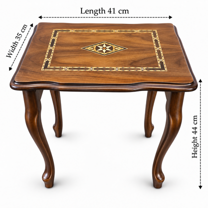 Anatolian Mosaic Beechwood Nesting Table Set 4in1
