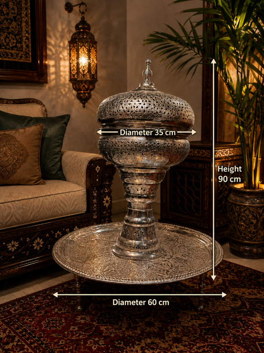 Marrakech Floral Silver Mabkhara - XXL
