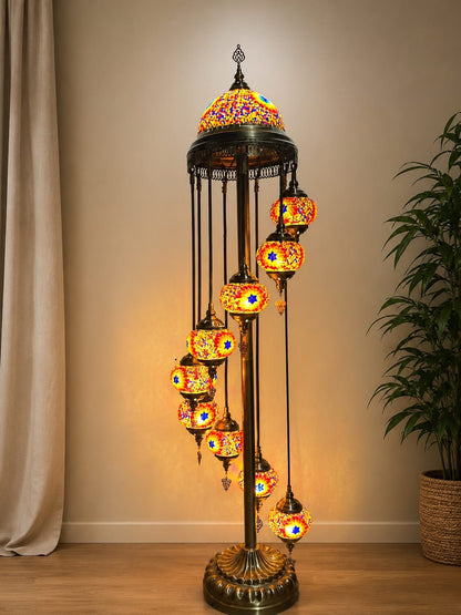 Turkish Mosaic Glass Floor Lamp - 1923-9F