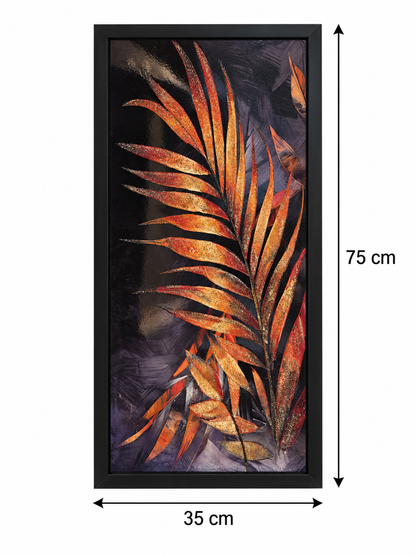 Golden Tropical Elegance 3-in-1 Wall Art Frame