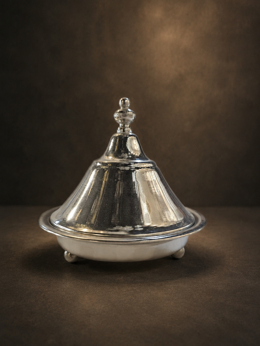 Moroccan Plain Silver Tajine - M137