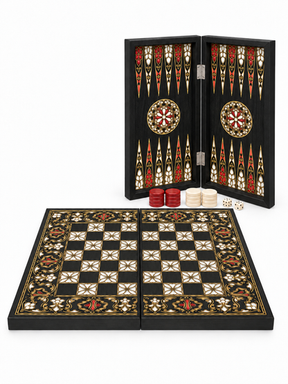 Turkish Heritage 2-in-1 Chessboard & Backgammon Set (Ds01)