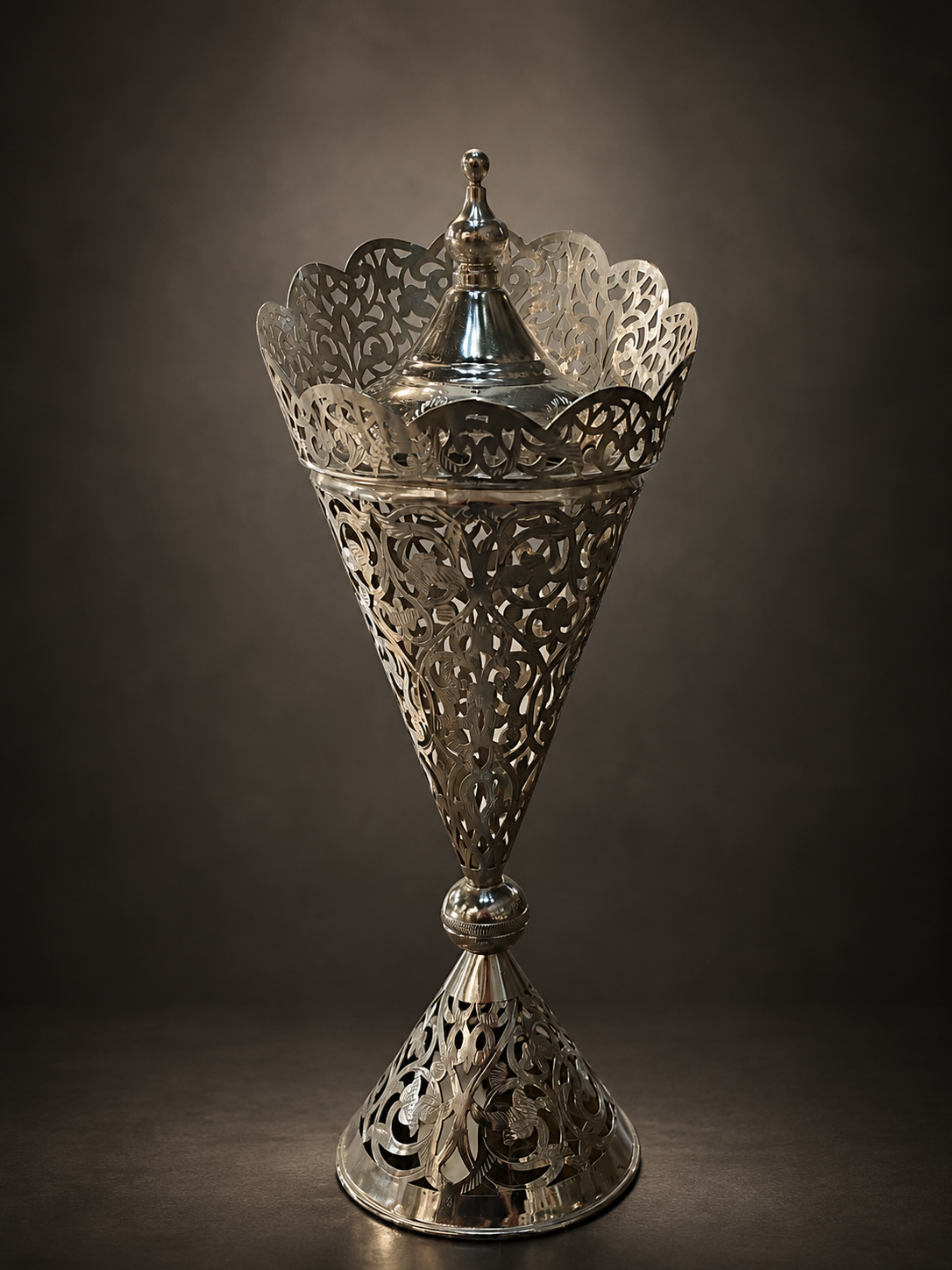 Moroccan Silver Crown Incense Burner - Small M106