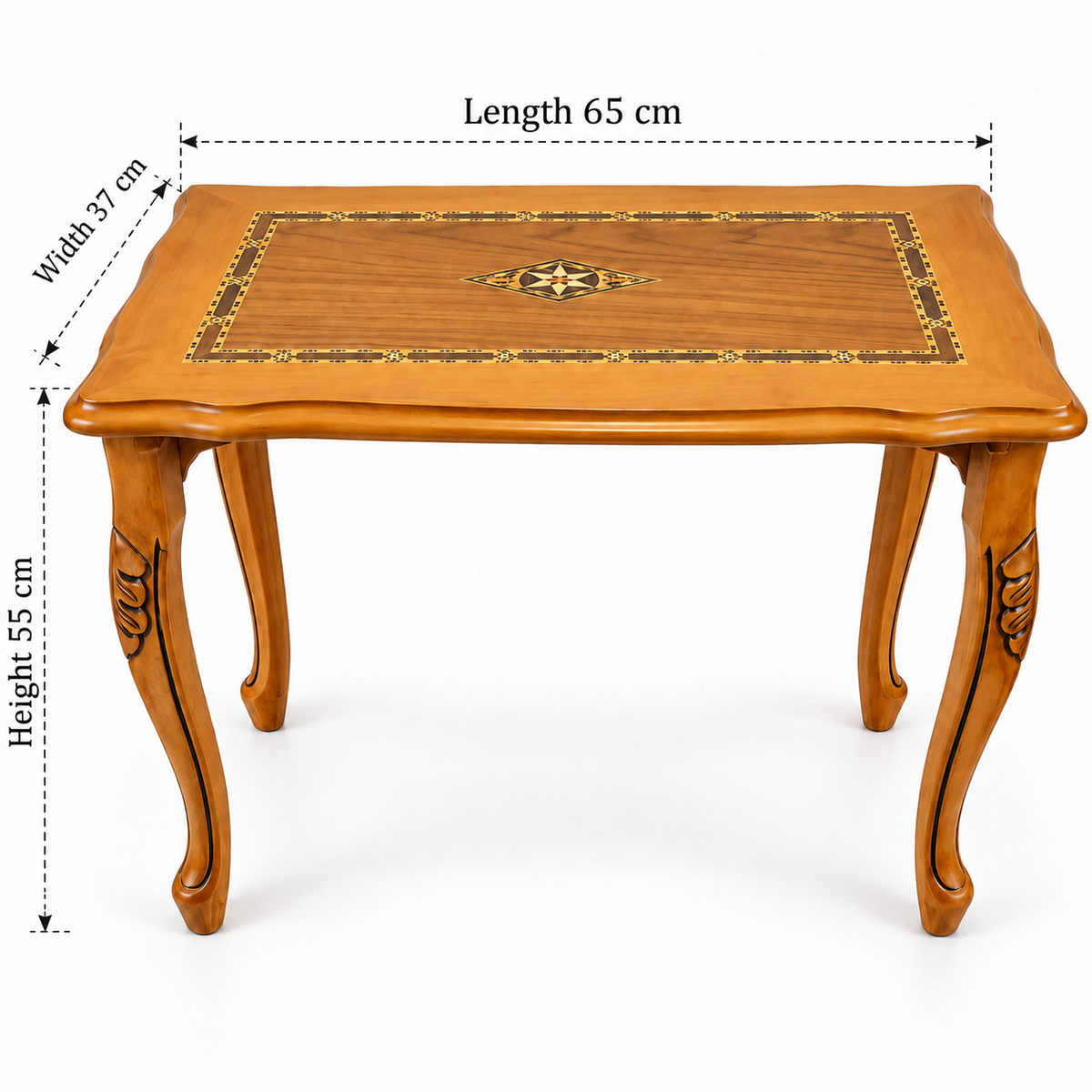 Anatolian Heritage Hand-Carved Beechwood Nesting Table Set 4in1