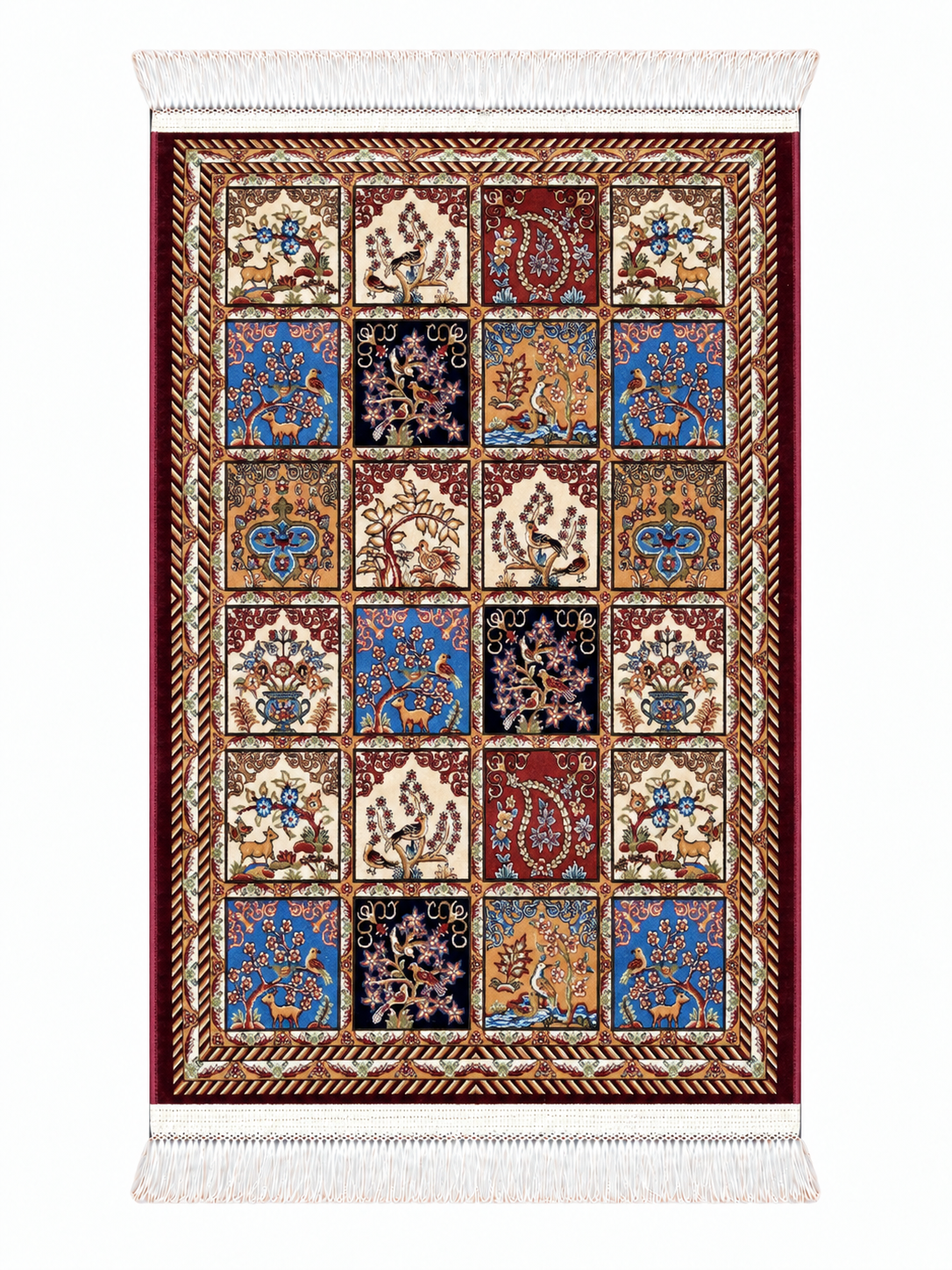 Persian Heritage Garden Silk Carpet 60x90cm