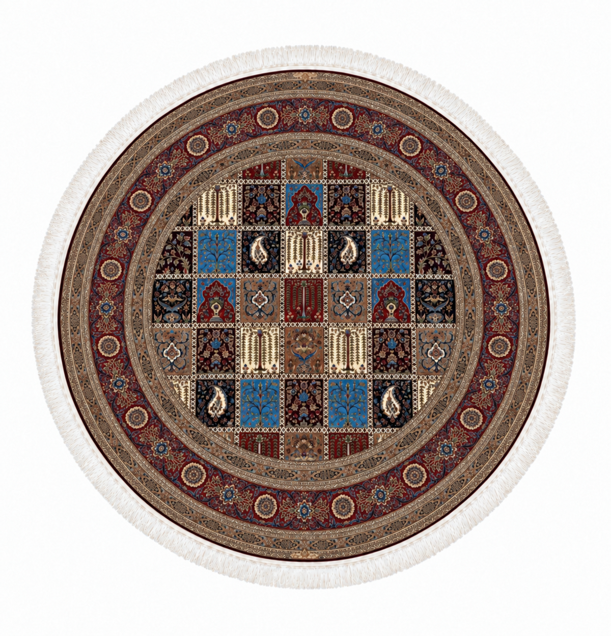 Royal Garden  Persian Silk Carpet 200cm Diameter