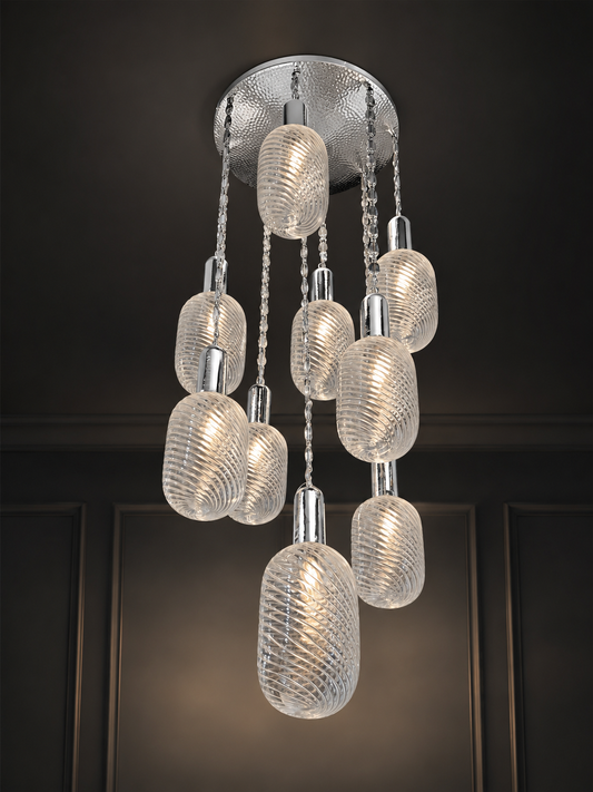 Bosphorus Silver Cascade Chandelier