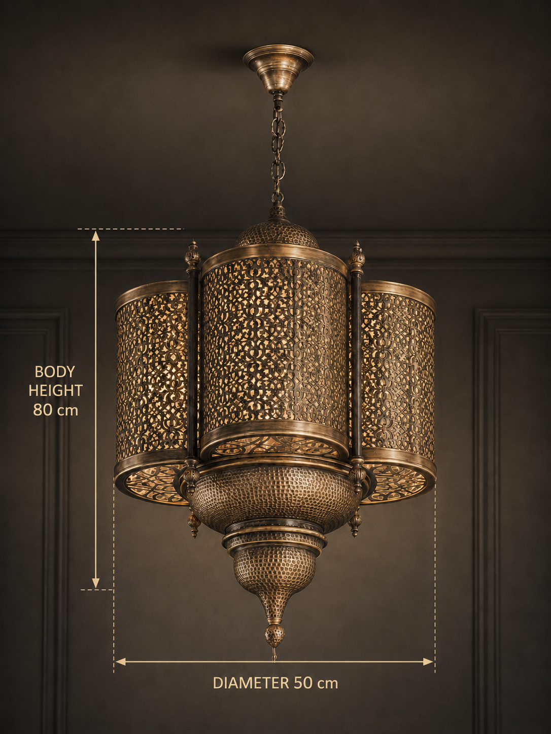 Ottoman Majesty Brass Chandelier