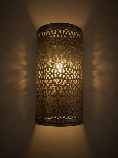 Ottoman Noor Antique Brass Wall Lamp
