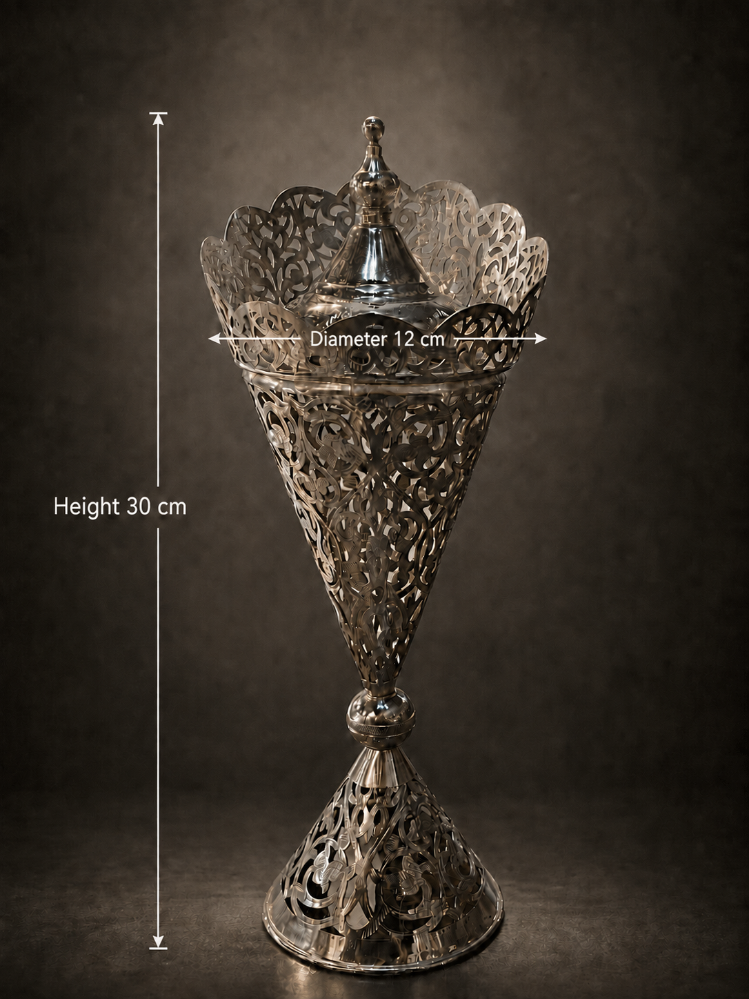Moroccan Silver Crown Incense Burner - Small M106