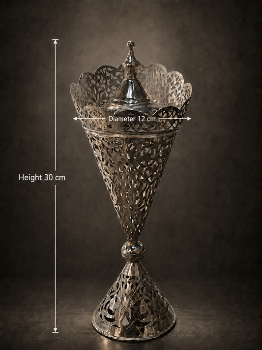 Moroccan Silver Crown Incense Burner - Small M106