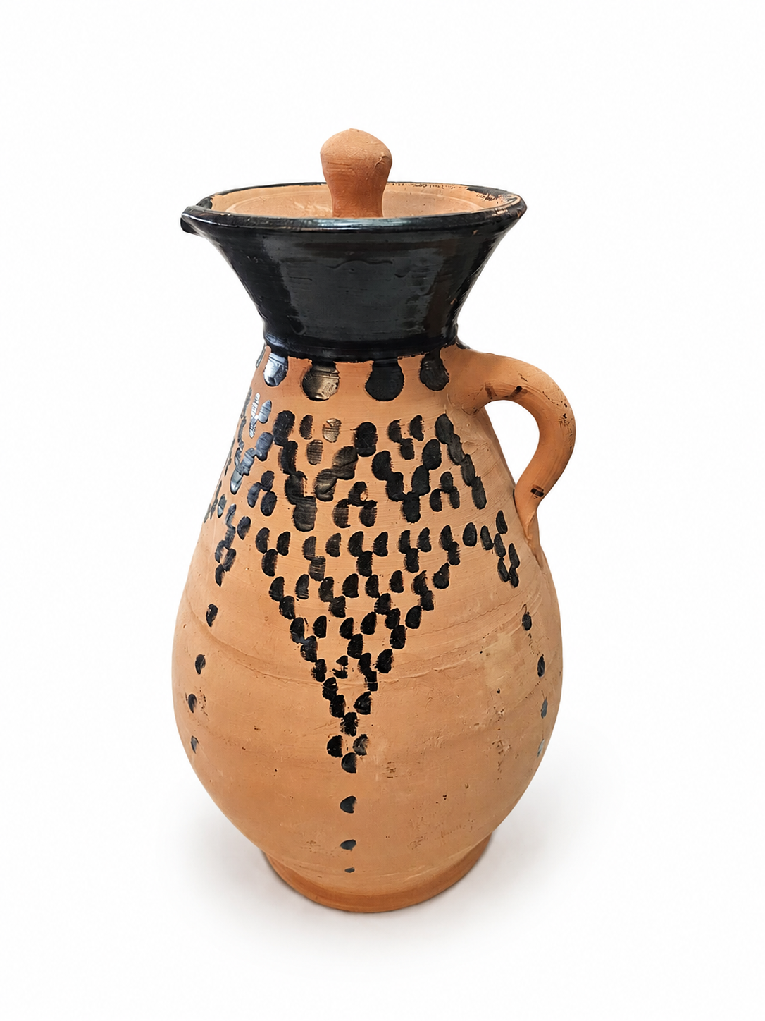 Hand-Painted Atlas Clay Moroccan Water Jar - M78