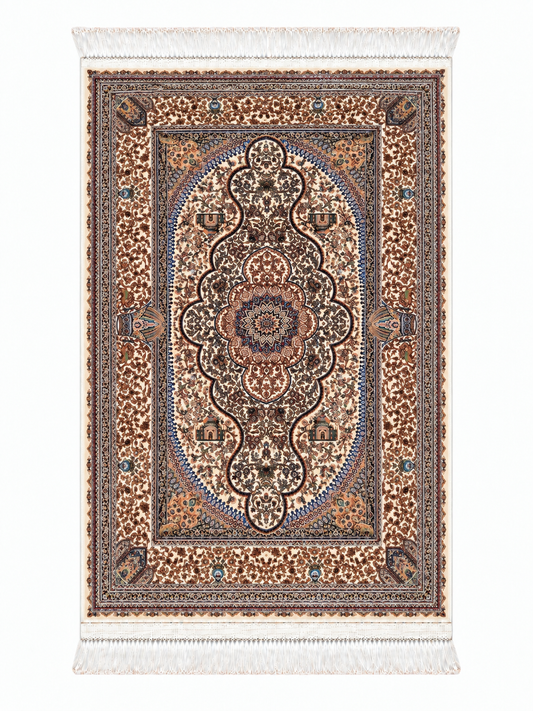 Royal Heritage Medallion Silk Carpet 60x90cm