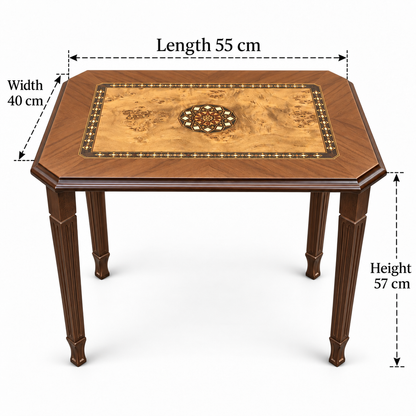 Anatolian Legacy Hand-Carved Mosaic Nesting Table Set 4in1
