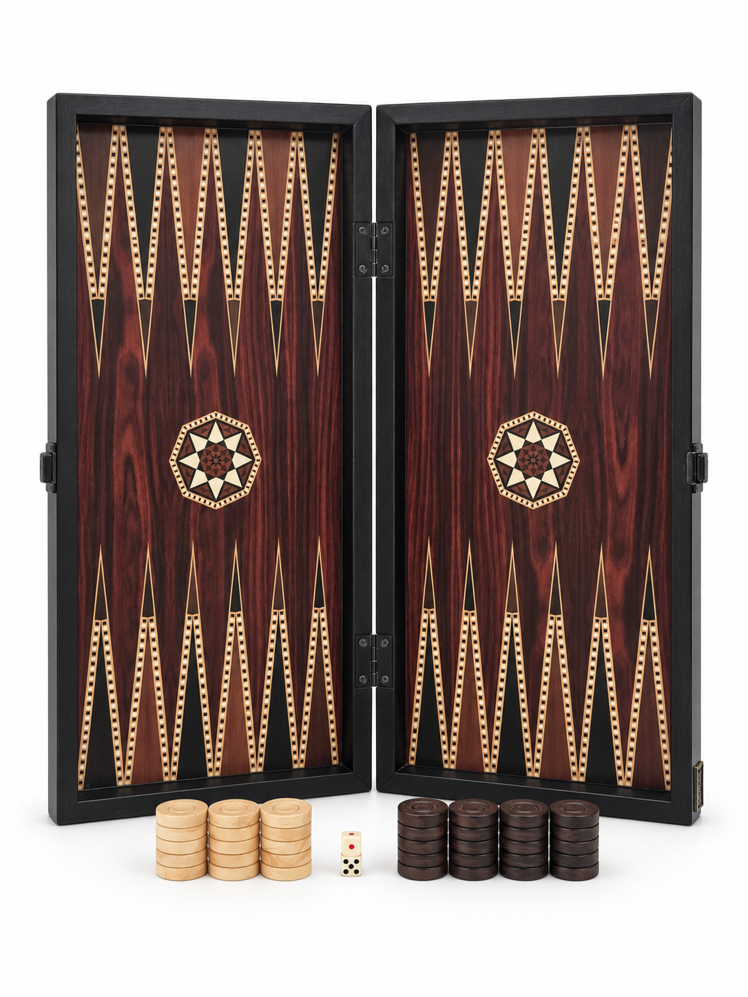 Anatolian Heritage Hand-Carved Wooden Backgammon Set