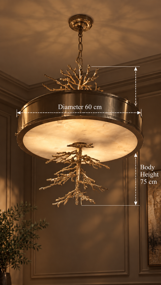 Golden Enchanted Forest Turkish Brass Chandelier
