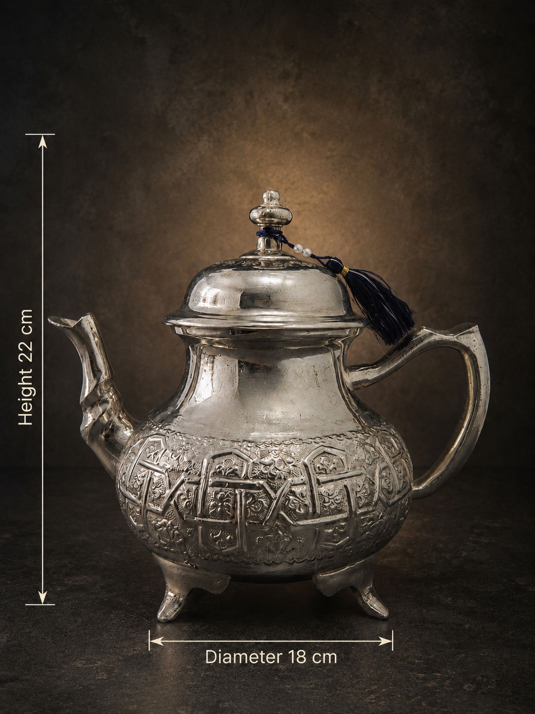 Moroccan Rama Hand-Engraved Teapot M97