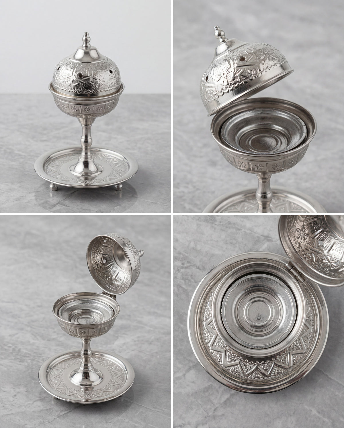 Marrakech Floral Silver Mabkhara - XSmall