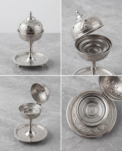 Marrakech Floral Silver Mabkhara - XSmall