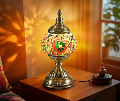Turkish Mosaic Glass Handcrafted Table Lamp - 6602-1T(USB)